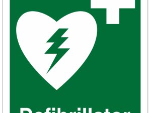 Skylt Hjärtstartare - Defibrillator